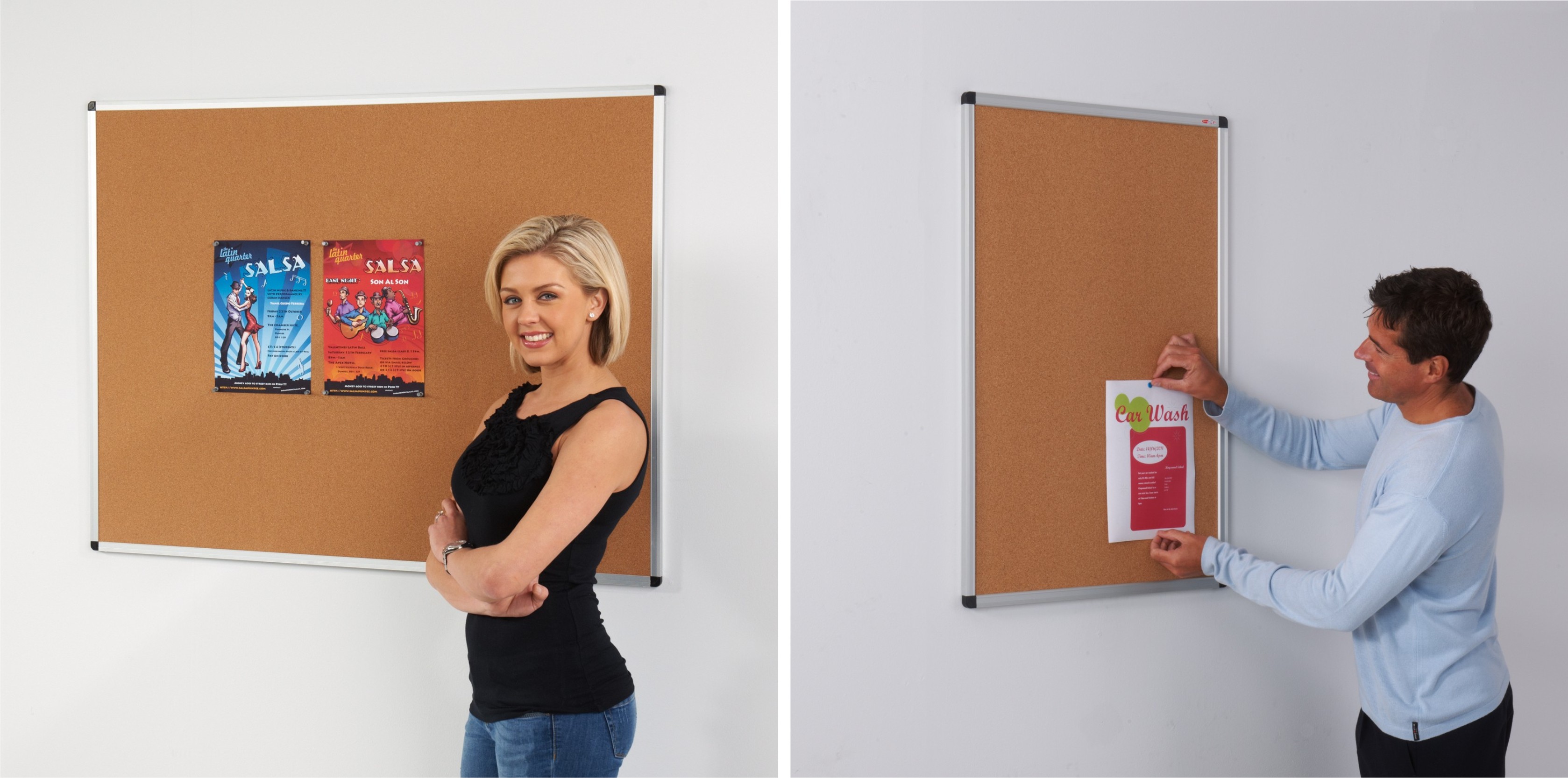 The Metro Aluminium Framed Cork Notice Board